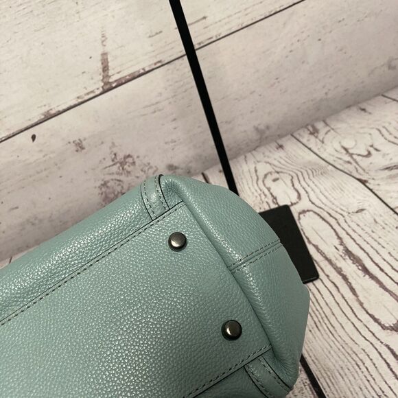 Coach Turnlock Edie Shoulder Bag Cloud Blue‎ Pebbled Leather Chain - Picture 8 of 16